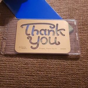 Ellison easy emboss phrase Thank You